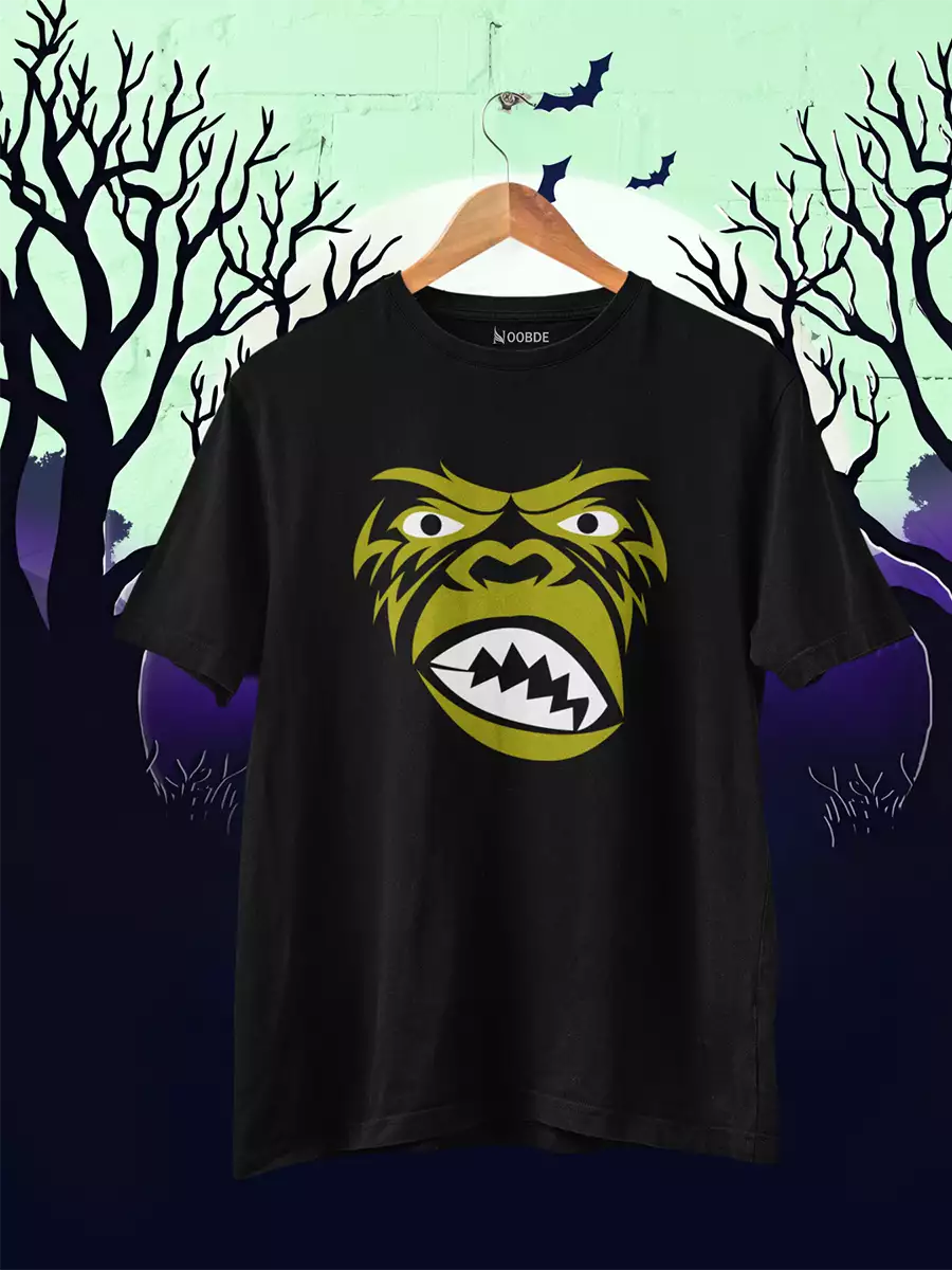 Monkey Head Printed T-Shirt for Men